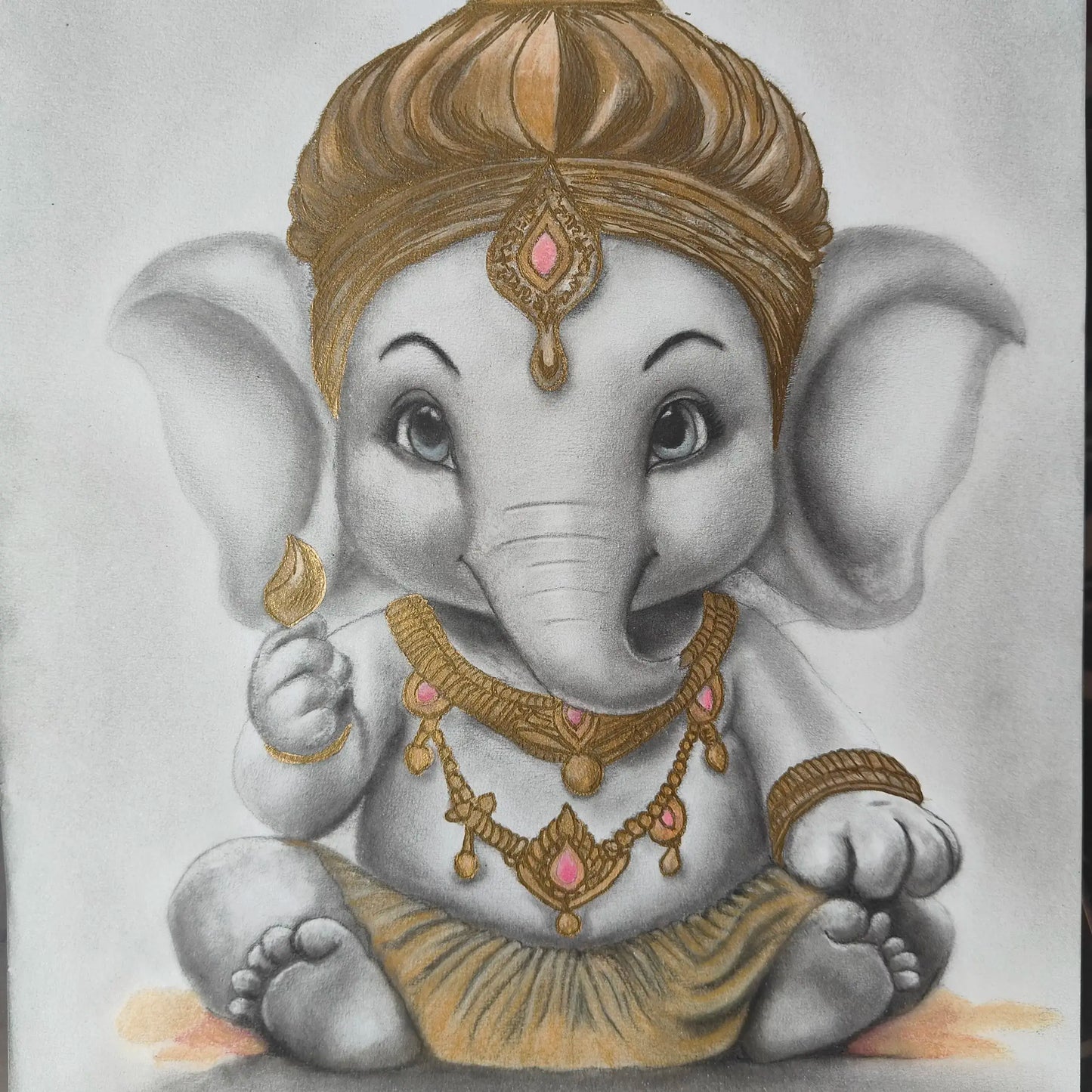 Cute Ganesha - Soldđź”´ Prints Available