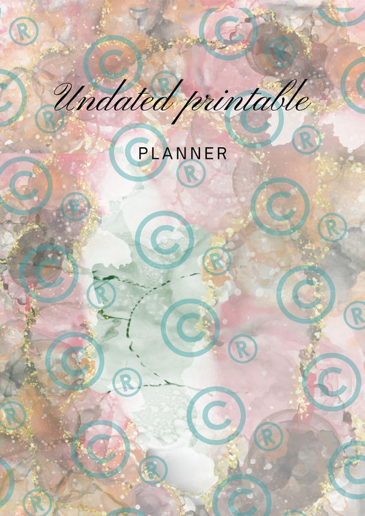 Undated Printable Planner - Daily, Weekly & Monthly