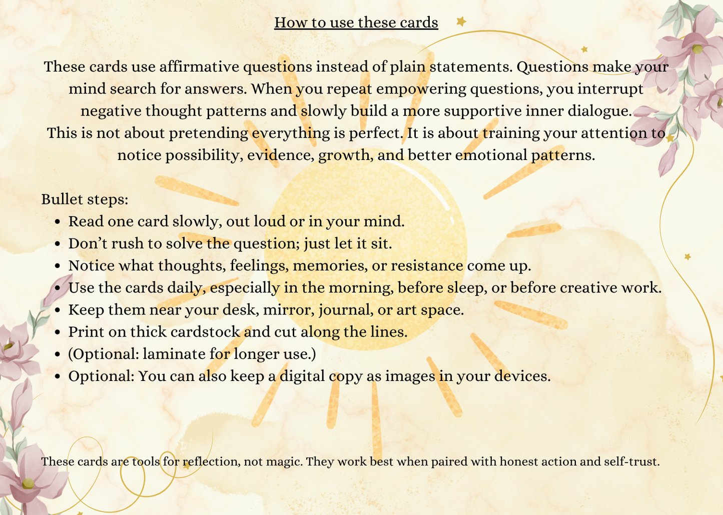 Rewire Your Mind: Lofty Question Cards