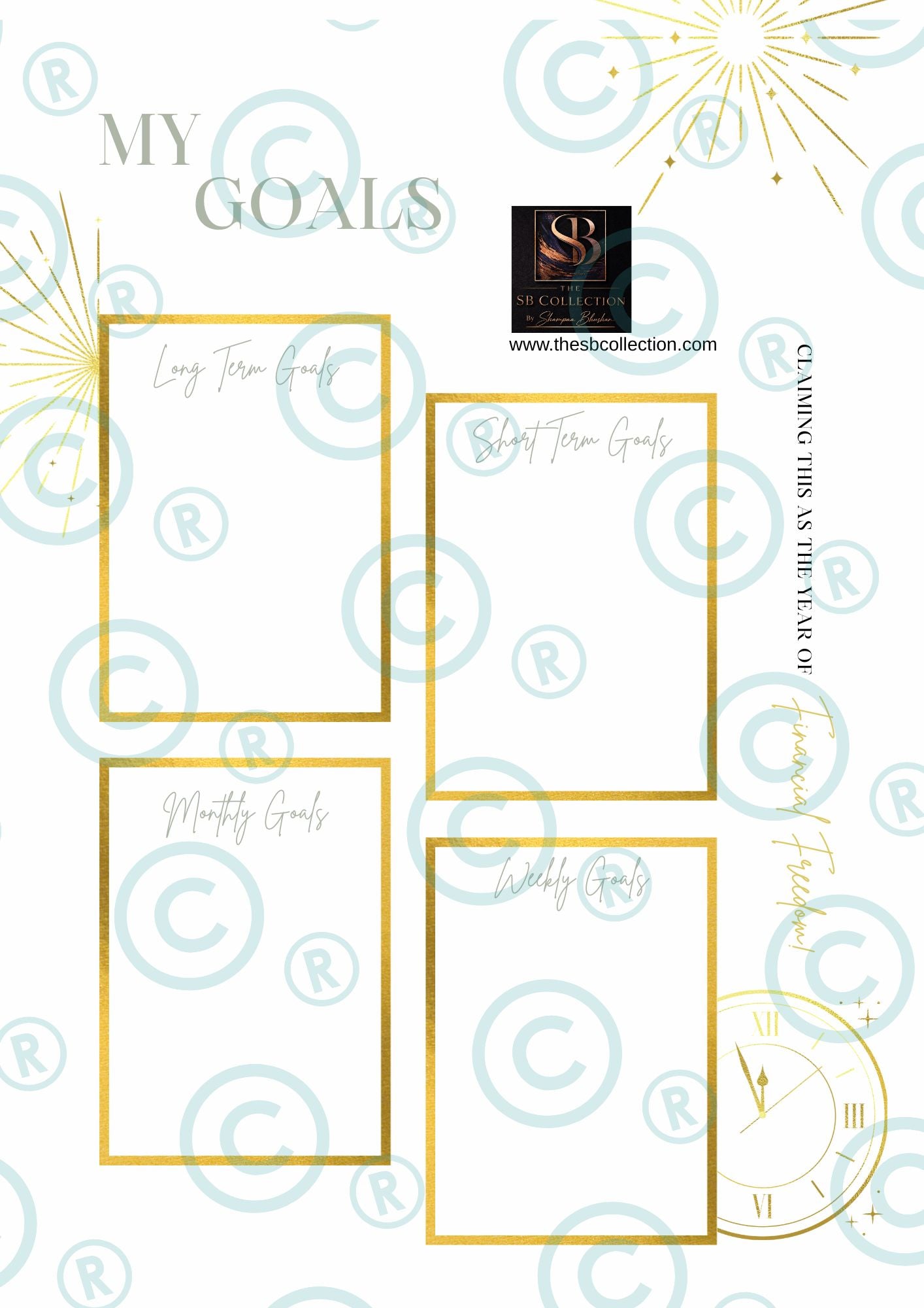 Undated Printable Planner - Daily, Weekly & Monthly