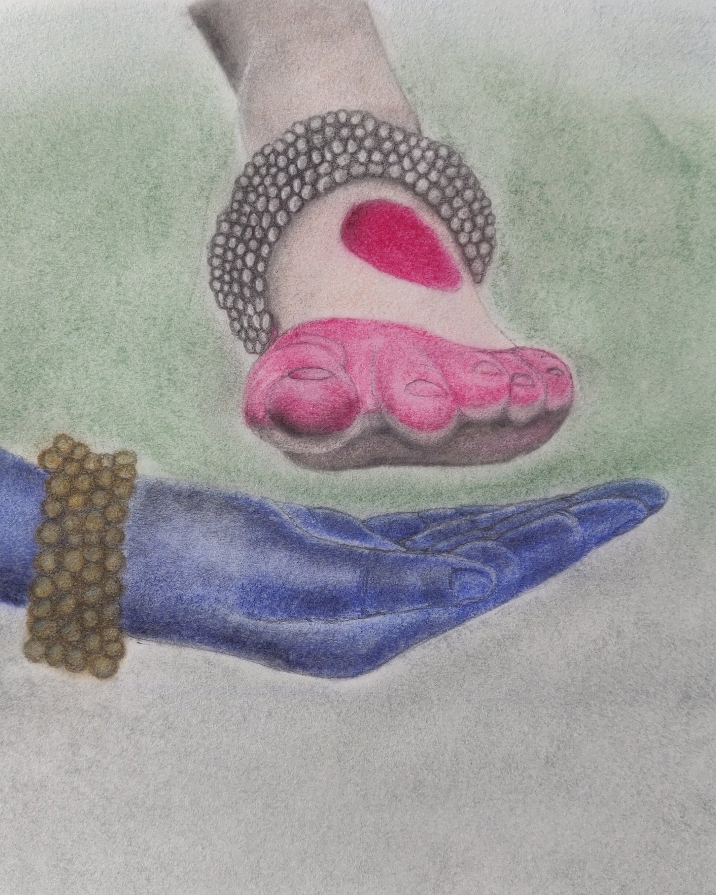 Shiv Parvati- Print of original - Canvas Roll - 12x14 Inches