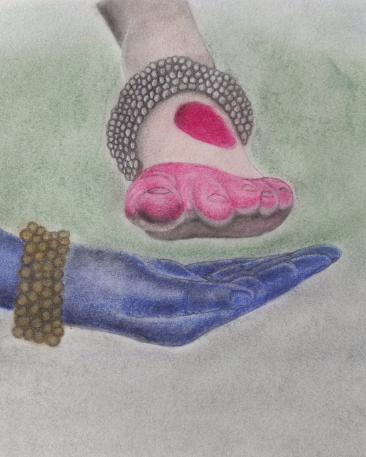 Shiv Parvati- Print of original - Canvas Roll - 12x14 Inches